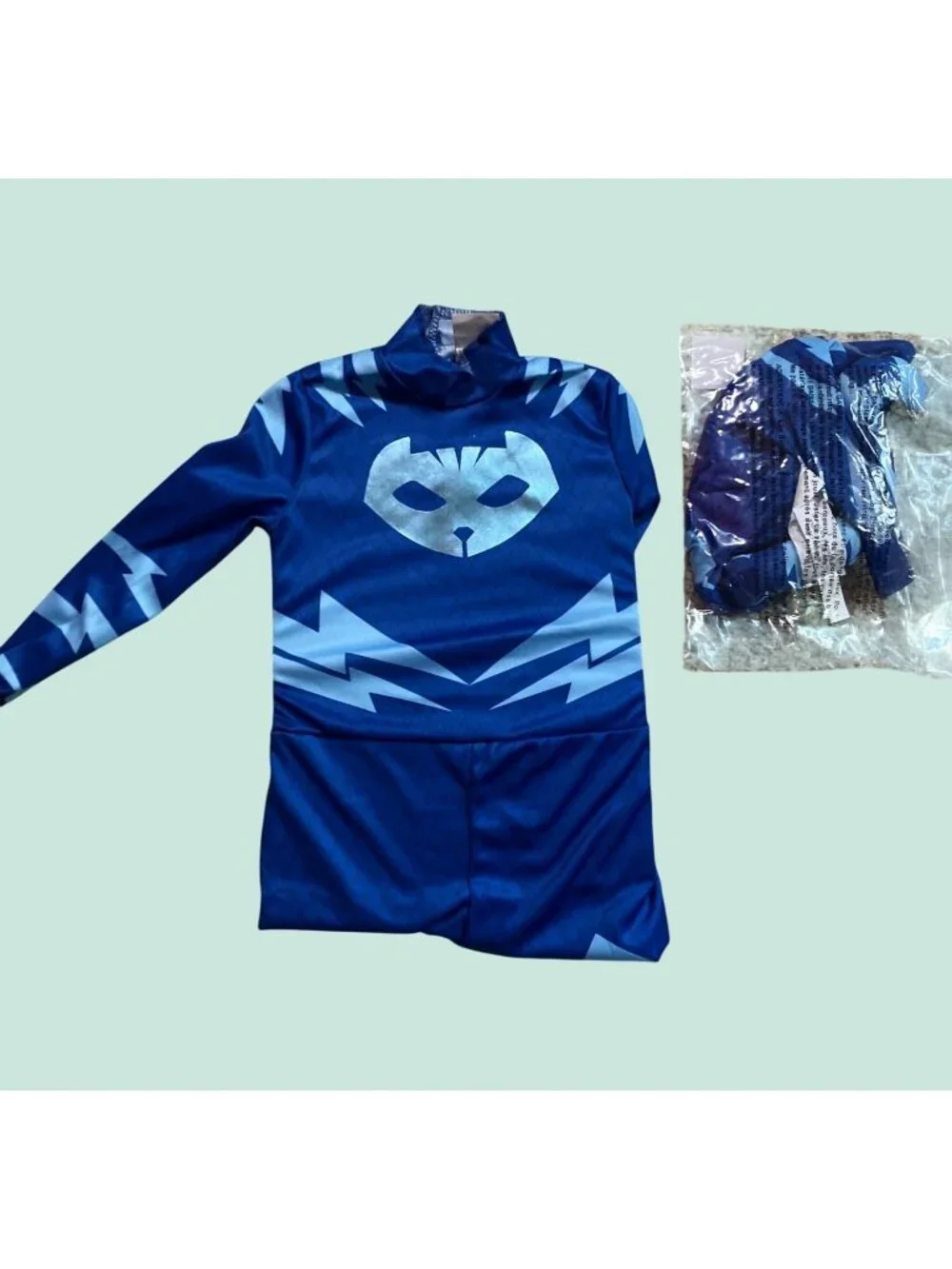 Catboy Deluxe Toddler Costume PJ Masks Foil Logo Blue Size 2T
